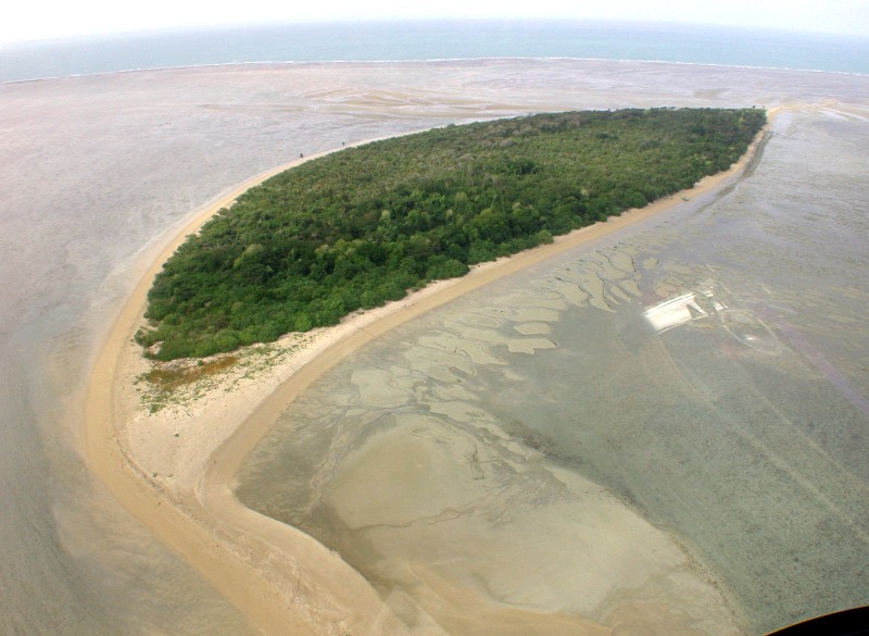 Aerial view of Deliverance Island